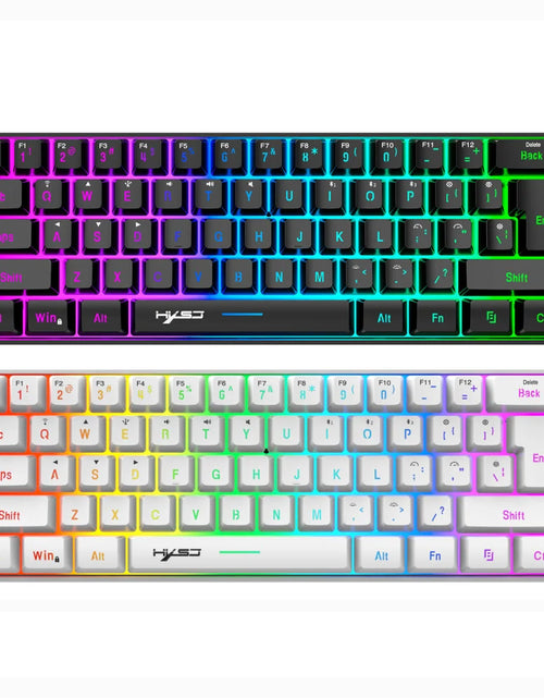 Load image into Gallery viewer, L500 Wired/Wireless Connection Gaming Keyboard 61 Keys Compact Computer Keyboard Type C Connection Mechanical Keyboard with Dyna
