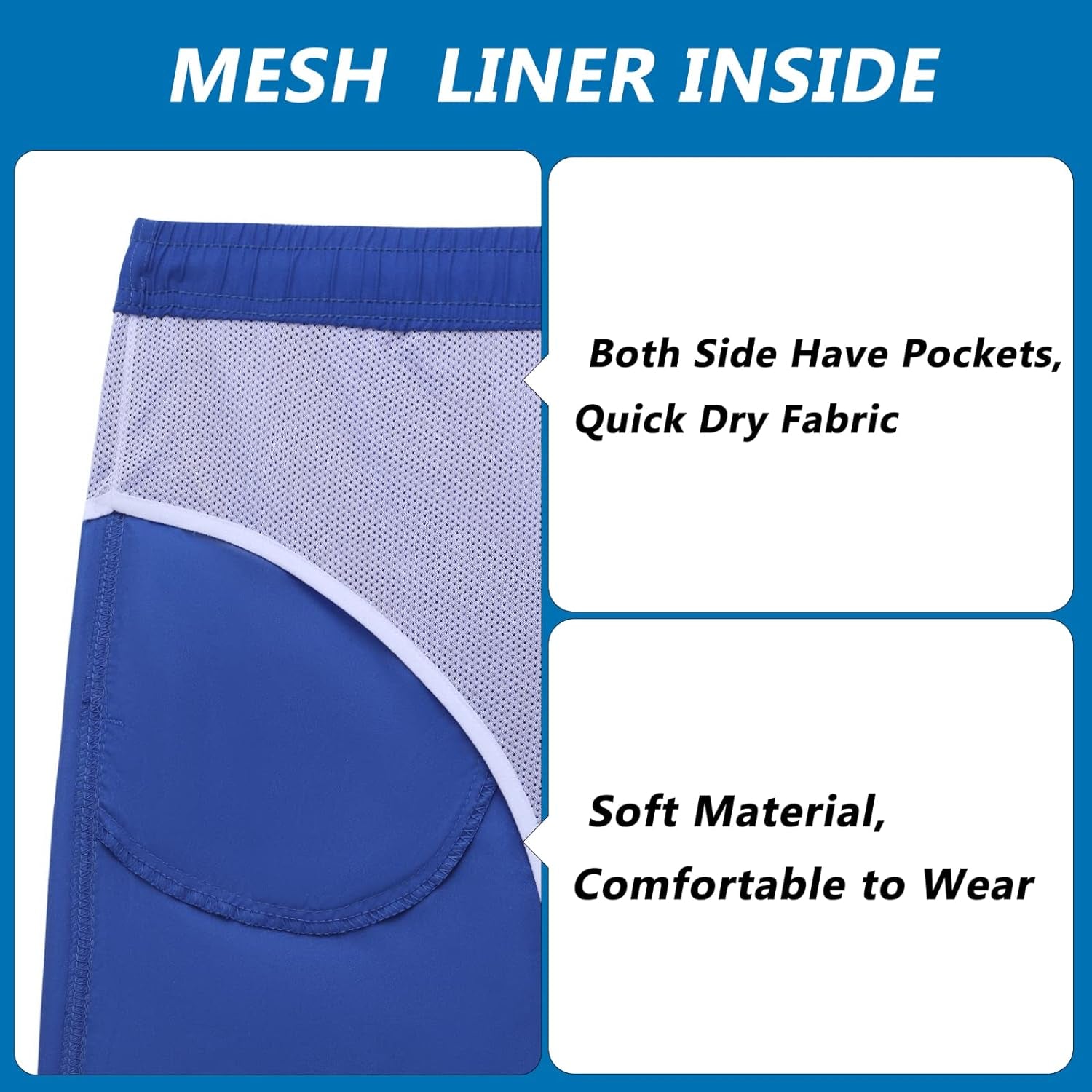 Mens Swim Trunks Quick Dry Swim Shorts with Mesh Lining Funny Beach Shorts