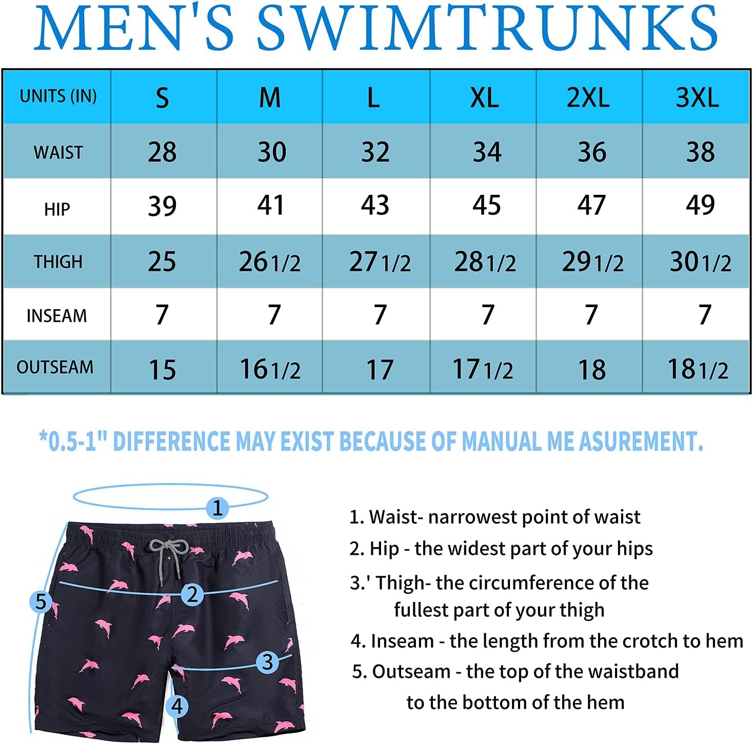 Mens Swim Trunks Quick Dry Swim Shorts with Mesh Lining Funny Beach Shorts