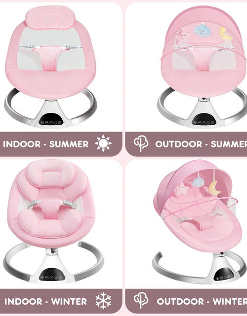 Load image into Gallery viewer, Electric Baby Swing, Bluetooth Speaker, Remote Control, Black
