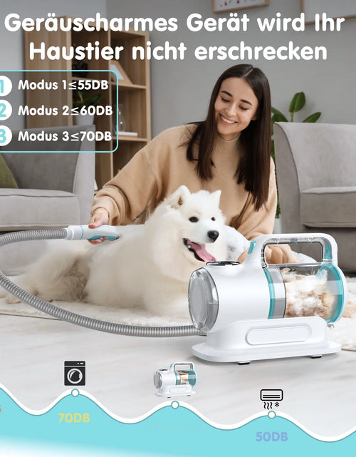 Load image into Gallery viewer, Dog Grooming Kit Vacuum, 6 in 1 Pet Grooming Vacuum, 11000PA Dog Clippers for Grooming, Dog Vacuum for Shedding Grooming, Suction 99% Dog Hair, Low Noise Pet Vacuum Grooming Kit for Dog Cat
