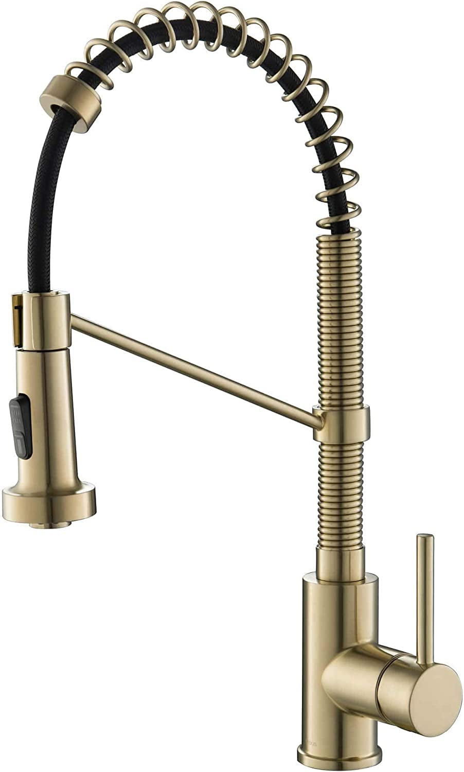 KPF-1610BG Bolden 18-Inch Commercial Kitchen Faucet with Dual Function Pull-Down Sprayhead in All-Brite Finish, 18 Inches, Brushed Gold