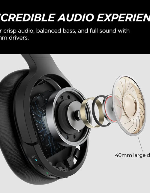 Load image into Gallery viewer, Hybrid Active Noise Cancelling Headphones Wireless over Ear Bluetooth Headphones Wireless Headphones with Deep Bass, Clear Calls, Comfortable Fit, 30H, Bluetooth 5.2
